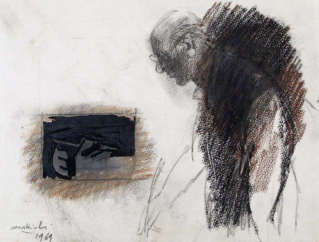 Carlo Mattioli, self-portrait